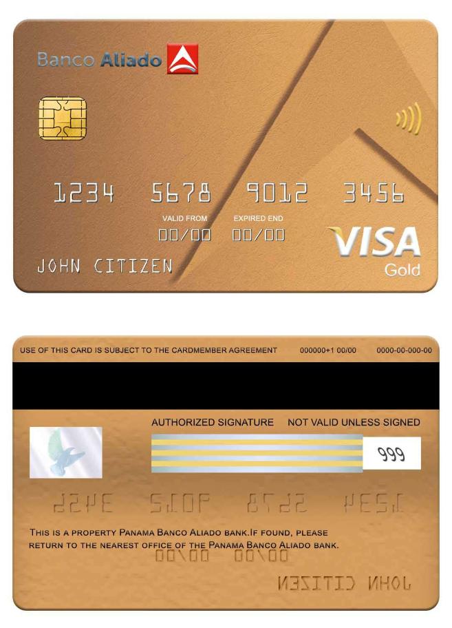 Panama Banco Aliado bank visa gold card